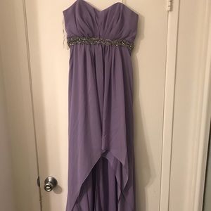 Lilac elegant high low dress